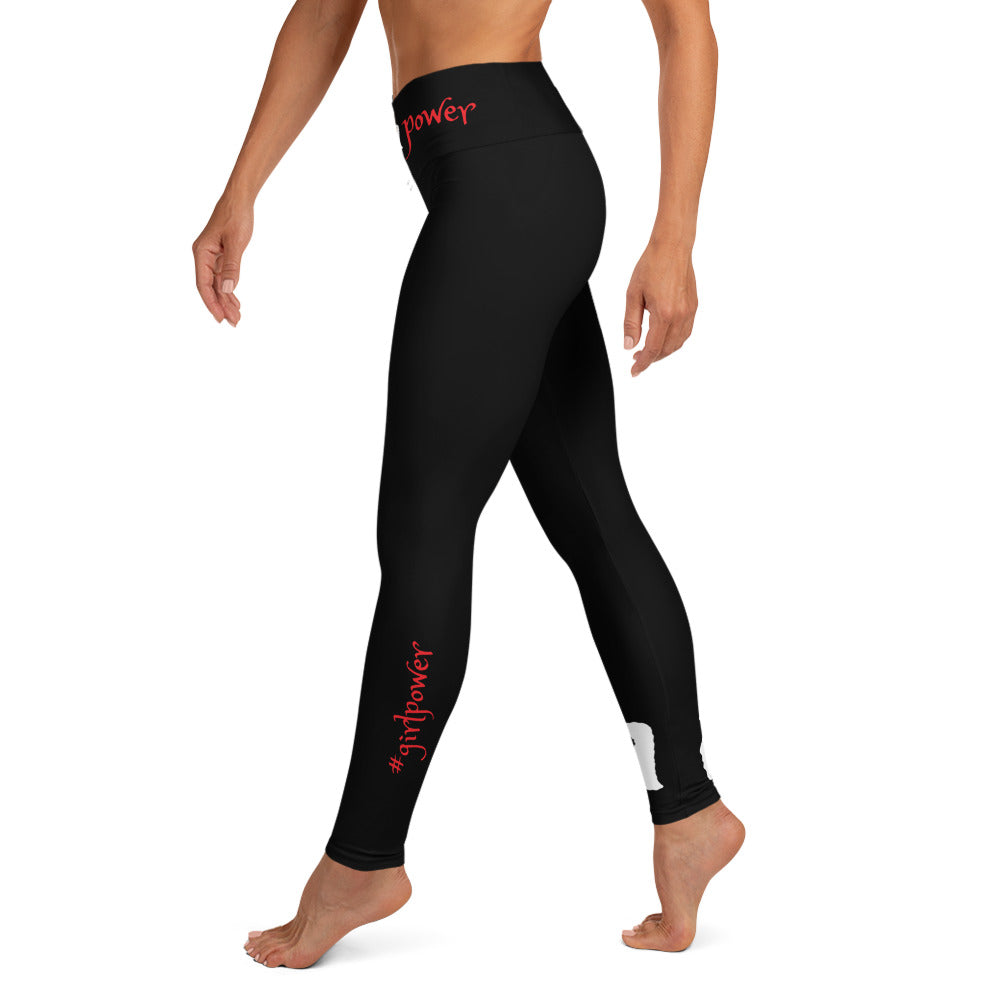 Athletic Wear Leggings for Active Girls- #girlpower. Wear-Your-Attitude Yoga Pants- Black, Beige, Plum . WickedYo.